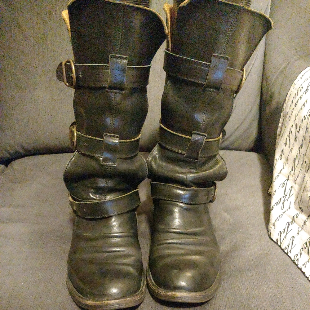 Fiorentini + Baker Eternity Black Leather Boots 39